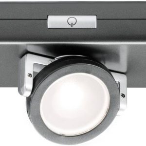 Oświetlenie LED szafki Paulmann Rotate 70636 LED LED wbudowany na stałe antracytowy, chrom (matowy) 18 lm Oświetlenie LED szafki Paulmann Rotate 70636 LED LED wbudowany na stałe antracytowy, chrom (matowy) 18 lm