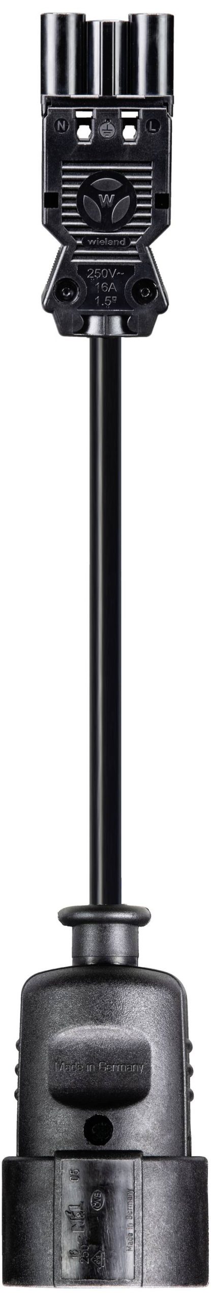 Kabel sieciowy Wieland Electric 99.402.3169.8 czarny 2.00 m - obrazek 1