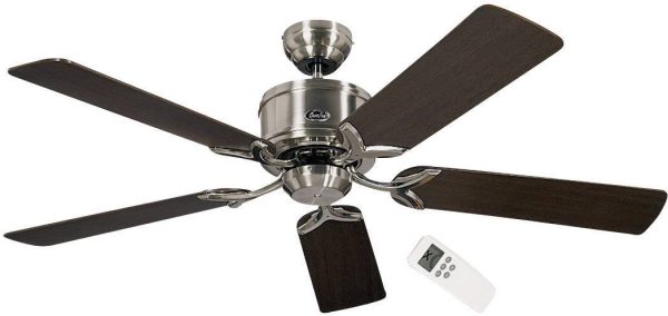 CasaFan Eco Elements Wentylator sufitowy 23 W (Ø x W) 132 cm x 285 mm chrom (szczotkowany) pilot zdalnego sterowania