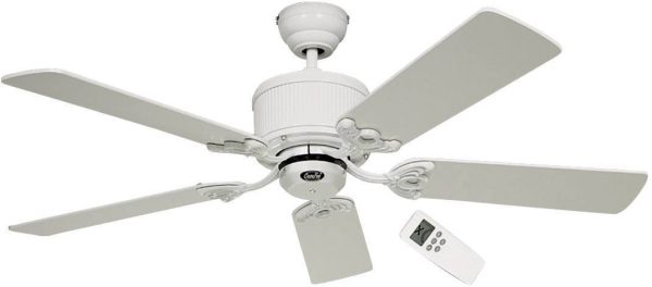 CasaFan Eco Elements Wentylator sufitowy 23 W (Ø x W) 132 cm x 285 mm biały pilot zdalnego sterowania