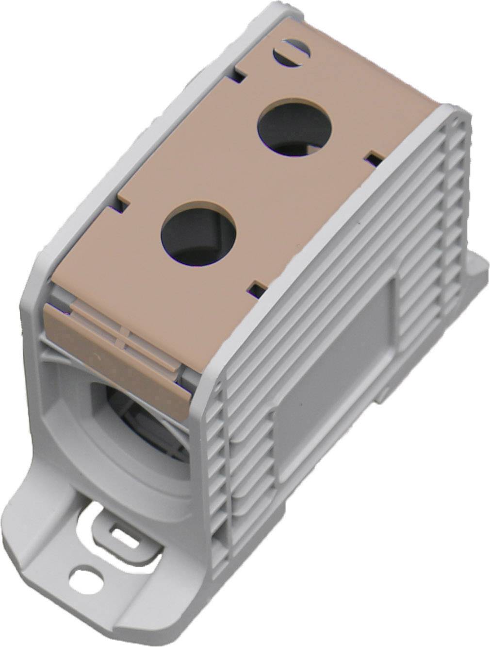 HoraeTec 087910-3-3 Blok zacisków PA szaro-biały (ral 7035), brązowy 1 styk 420 A, 340 A 600 V Rodzaj przewodnika = L - obrazek 1