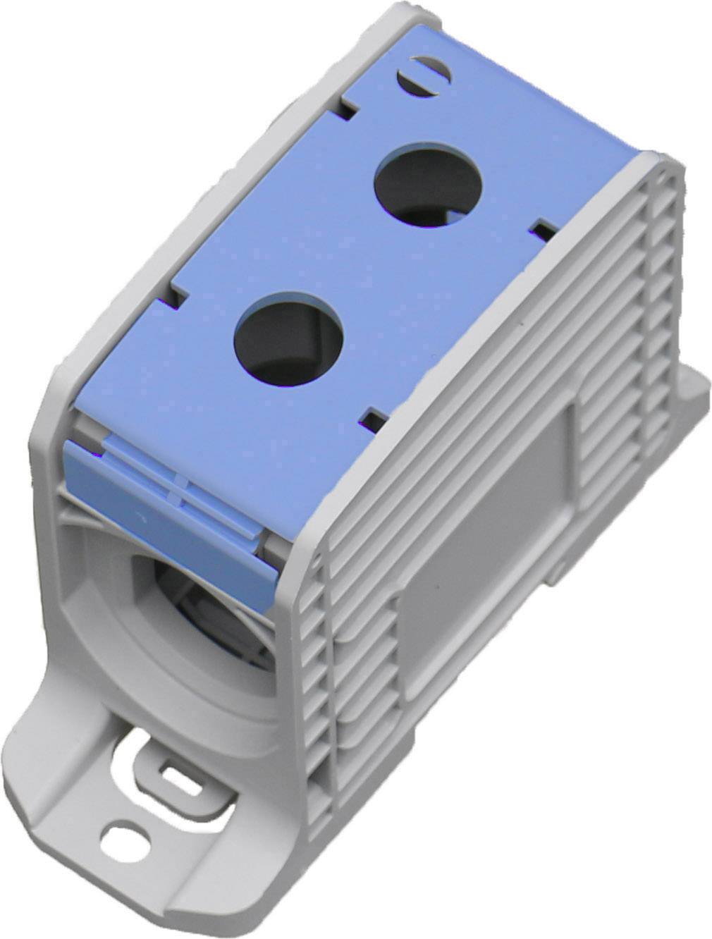 HoraeTec 087910-1-3 Blok zacisków PA szaro-biały (ral 7035), niebieski 1 styk 420 A, 340 A 600 V Rodzaj przewodnika = N - obrazek 1