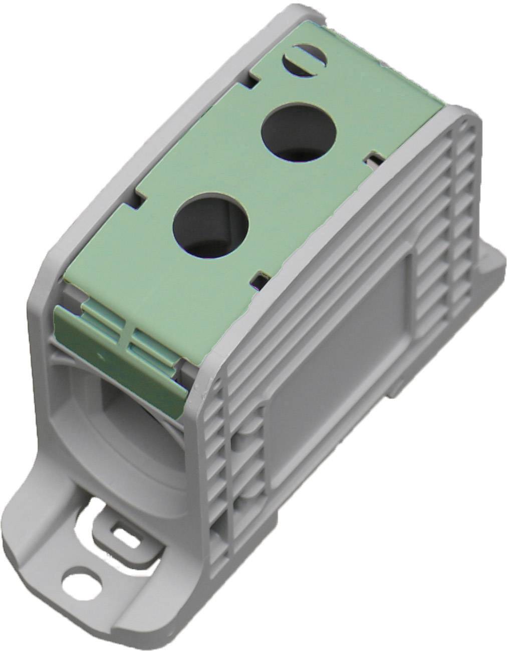 HoraeTec 087810-2-3 Blok zacisków PA szaro-biały (ral 7035), żółty, zielony 1 styk 310 A, 250 A 600 V Rodzaj przewodnika - obrazek 1