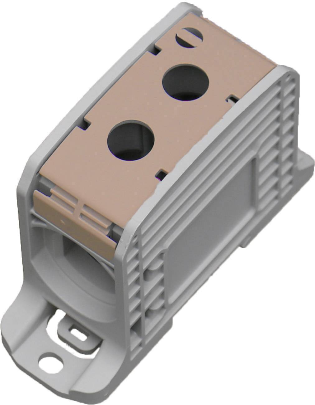 HoraeTec 087810-3-3 Blok zacisków PA szaro-biały (ral 7035), brązowy 1 styk 310 A, 250 A 600 V Rodzaj przewodnika = L - obrazek 1