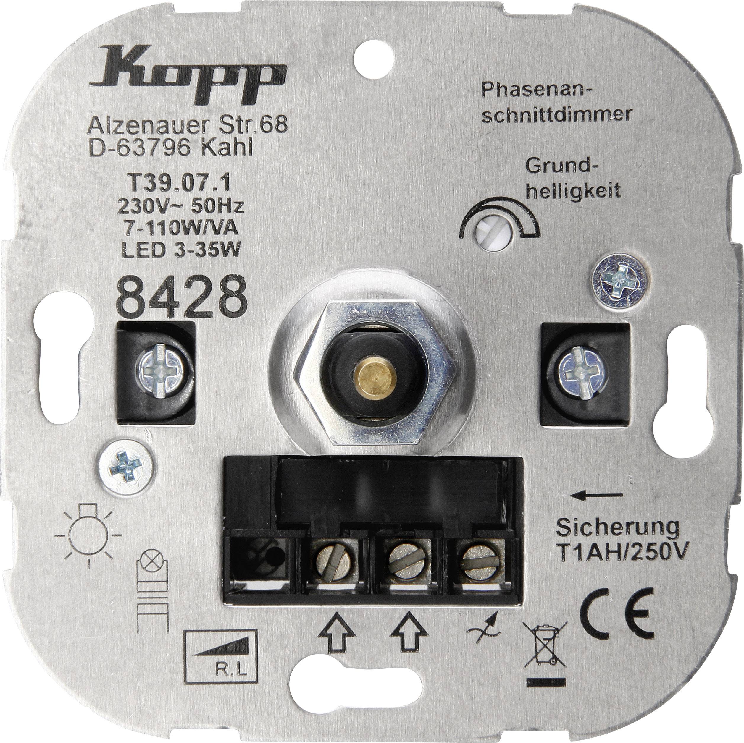 Kopp 1 szt. Płytka przycisku Regulator natężenia oświetlenia ATHENIS aluminiowy 842800187 1 szt. - obrazek 1