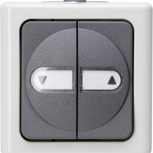 Kopp 560956012 Osprzęt elektroinstalacyjny do pomieszczeń wilgotnych Komplet Przycisk do żaluzji BlueElectric szary 1 sz Kopp 560956012 Osprzęt elektroinstalacyjny do pomieszczeń wilgotnych Komplet Przycisk do żaluzji BlueElectric szary 1 sz