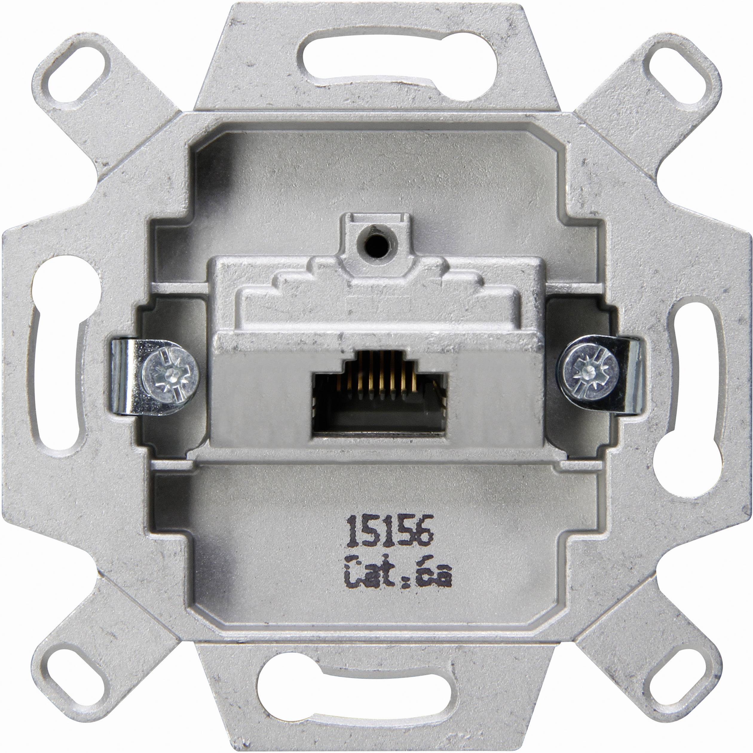 Kopp 1 szt. Płytka przycisku Gniazdo sieciowe, Gniazdo UAE/IAE/ISDN aluminiowy 114401007 1 szt. - obrazek 1