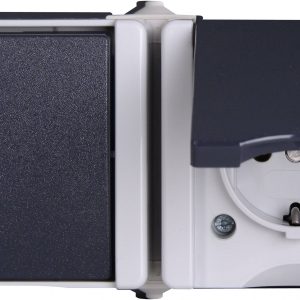 Kopp 139456006 1 szt. Osprzęt elektroinstalacyjny do pomieszczeń wilgotnych Komplet Przełącznik/Gniazdo proAQA szary 1 s Kopp 139456006 1 szt. Osprzęt elektroinstalacyjny do pomieszczeń wilgotnych Komplet Przełącznik/Gniazdo proAQA szary 1 s