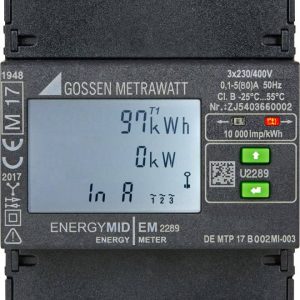 Gossen Metrawatt EM2289 S0 U2289-V012 Licznik prądu trójfazowy cyfrowy Zezwolenie MID: tak 1 szt. Gossen Metrawatt EM2289 S0 U2289-V012 Licznik prądu trójfazowy cyfrowy Zezwolenie MID: tak 1 szt.