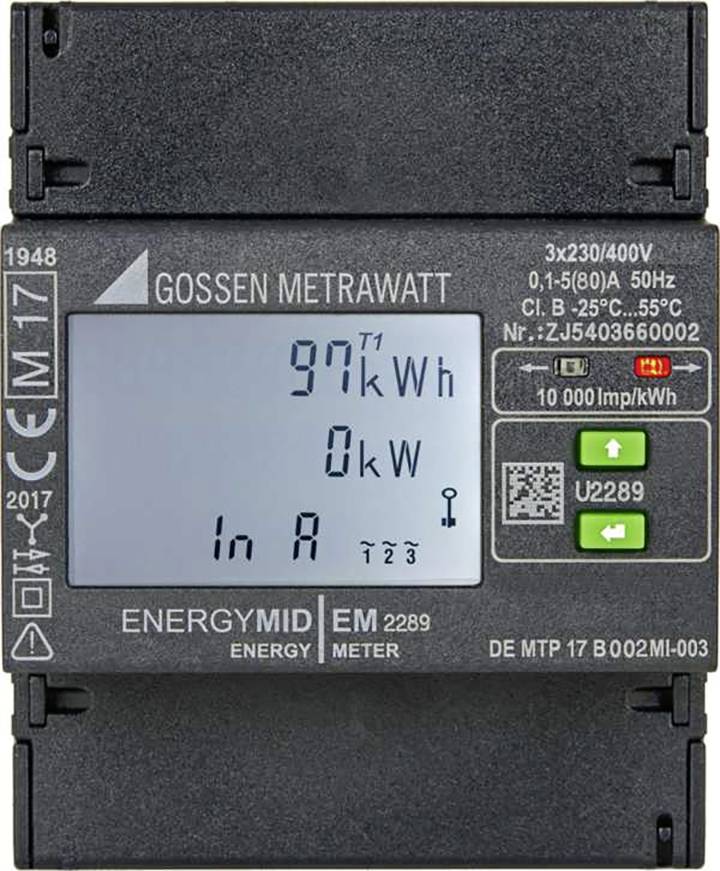 Gossen Metrawatt EM2289 ModbusRTU U2289-V018 Licznik prądu trójfazowy cyfrowy Zezwolenie MID: tak 1 szt. - obrazek 1