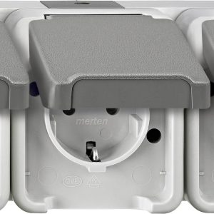 Schneider Electric 3 x Osprzęt elektroinstalacyjny do pomieszczeń wilgotnych Komplet Gniazdo sieciowe z klapką AQUASTAR Schneider Electric 3 x Osprzęt elektroinstalacyjny do pomieszczeń wilgotnych Komplet Gniazdo sieciowe z klapką AQUASTAR