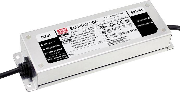 MEAN WELL ELG-100-42A-3Y Transformator LED, Sterownik LED Stałonapięciowy, Stałonaprądowy 95.76 W 1.14 - 2.28 A 37.8 - 4 - obrazek 1