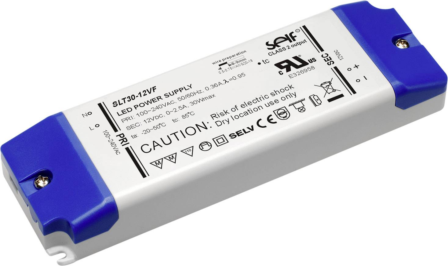 Self Electronics SLT30-24VFG Transformator LED Stałonapięciowy 30 W 0 - 1.25 A 24 V/DC nie nadaje się do ściemniania, Mo - obrazek 1