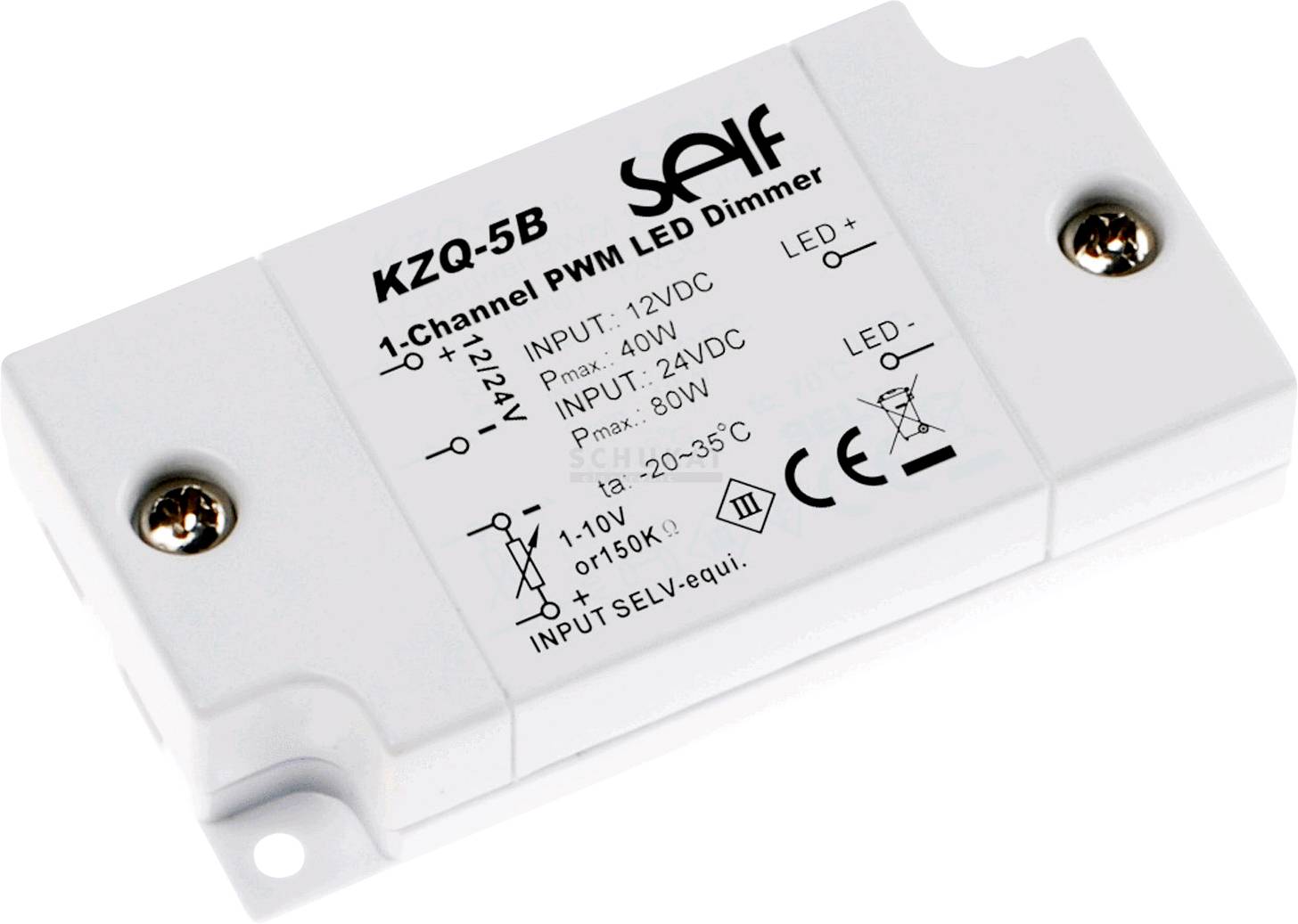 Self Electronics KZQ-5B Sterownik LED Stałonapięciowy 80 W 0 - 3.33 A 12 - 24 V/DC 1 szt. - obrazek 1