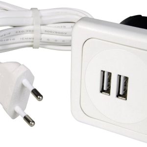 interBär 9016-008.81 2 x Gniazdo do ładowania USB z USB IP20 biały interBär 9016-008.81 2 x Gniazdo do ładowania USB z USB IP20 biały