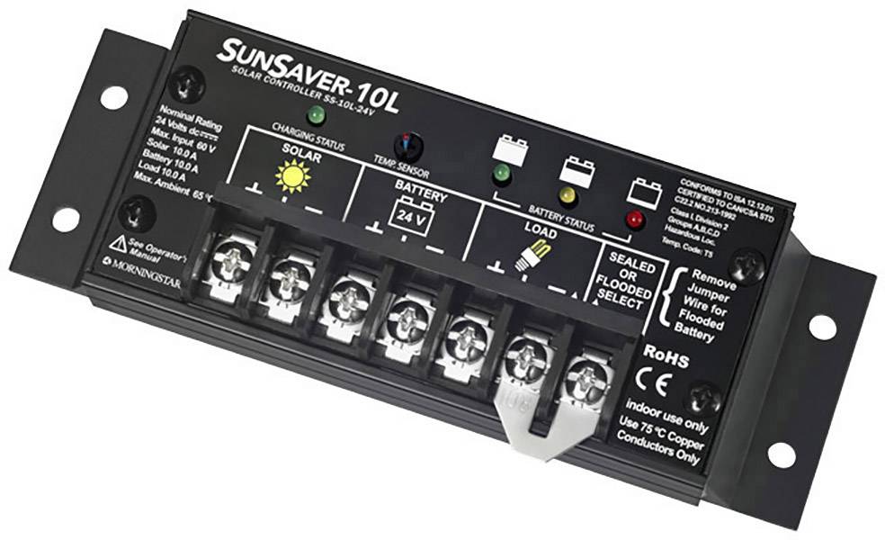 Solarny regulator ładowania Morningstar SunSaver SS-10L 24V PWM 24 V 65 A - obrazek 1