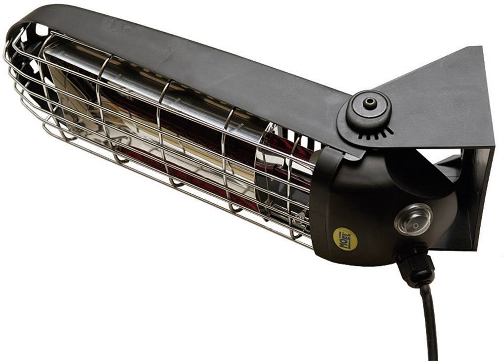 Lampa halogenowa IR Mo-el Lucciola 1200 W, 1200 W, 6 m², czarny - obrazek 1
