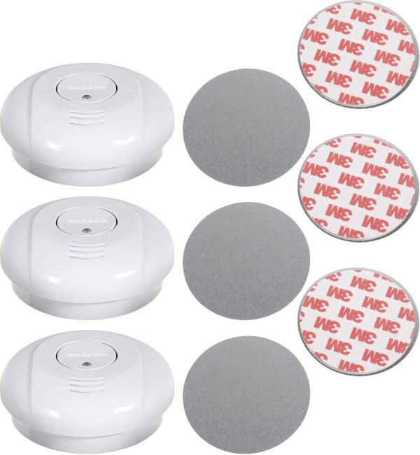 Cordes Haussicherheit Czujnik dymu Zestaw 3-elementowy zaw. baterię na 10 lat pracy bateryjne (Ø x W) 98 mm x 35 mm