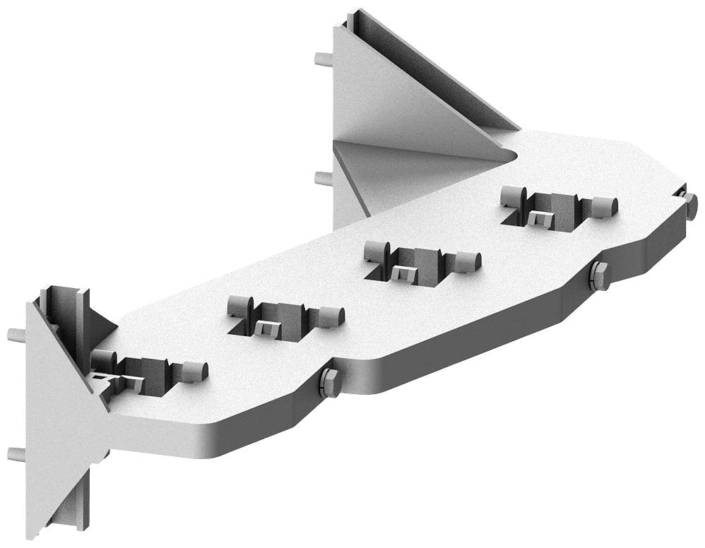 Siemens 8PQ40000BA63 Uchwyt szyny rozdzielczej SIVACON S4 z przesunięciem pola, 2x 40x10mm Uchwyt 1 szt. - obrazek 1