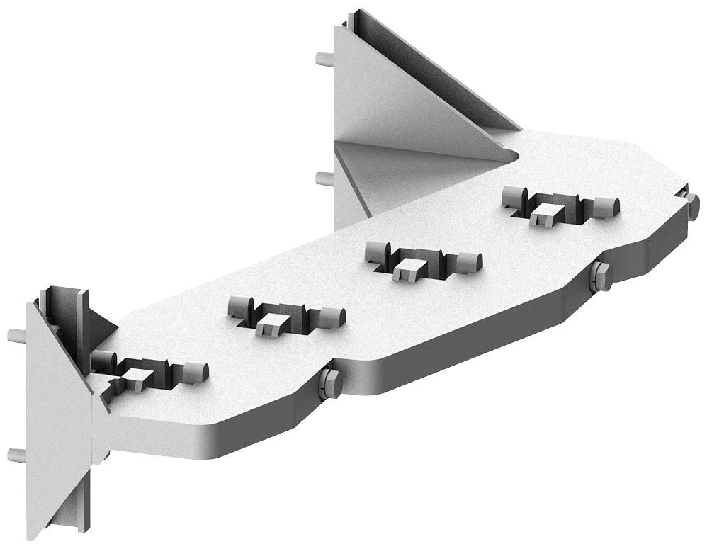 Siemens 8PQ40000BA32 Uchwyt szyny rozdzielczej SIVACON S4 z przesunięciem pola, 2x 30x10mm Uchwyt 1 szt. - obrazek 1