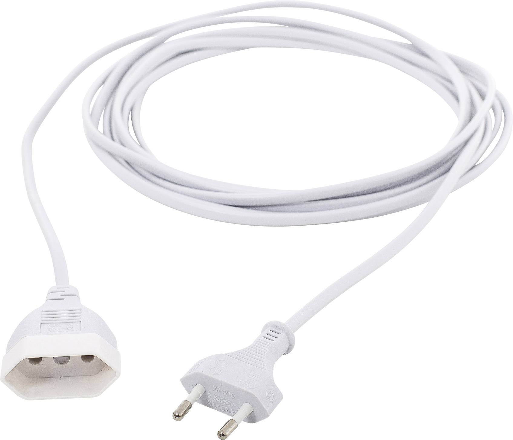 przedłużacz HAWA R695, gniazdka: 1, H03VVH2-F 2X 0,75 mm², 230 V, 2.5 A, 3.00 m - obrazek 1