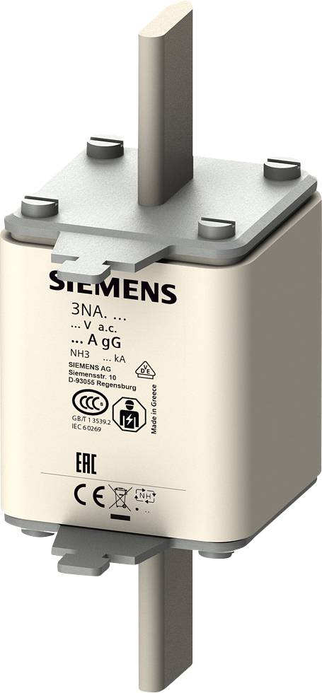 Siemens 3NA3344 Bezpiecznik użytkowy z mechanicznym wskaźnikiem stanu bezpiecznika Kompatybilne bezpieczniki o rozmiarze - obrazek 1