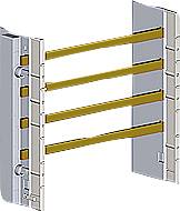 Siemens 8GS40107 ALPHA-ZS, Zestaw modernizacyjny szynoprzewodów 1-polowych, 12x5mm, 4-biegunowych Zestaw modernizacyjny - obrazek 1
