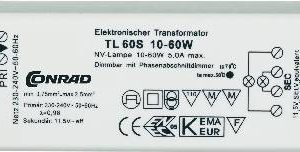Transformator elektroniczny 12V, 60 VA Transformator elektroniczny 12V, 60 VA
