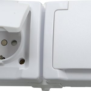 Gniazdo elektryczne podwójne Kopp biały 137002003 Gniazdo elektryczne podwójne Kopp biały 137002003