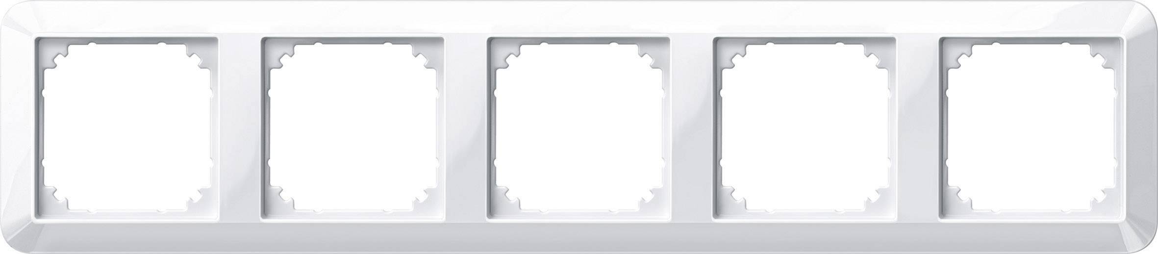 Merten 5 x Ramka 1-M, System M biały (błyszczący) 389519 1 szt. - obrazek 1