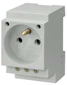 Siemens Osprzęt elektroinstalacyjny Gniazdo elektryczne Delta szary 5TE6803 1 szt. - obrazek 1