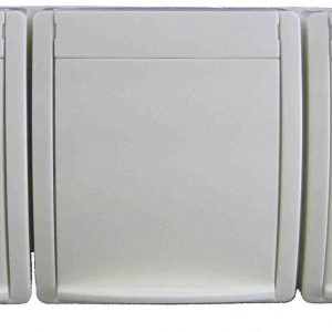 Busch-Jaeger 2300/3 EW-54 Osprzęt elektroinstalacyjny do pomieszczeń wilgotnych Gniazdo elektryczne potrójne Ocean, naty Busch-Jaeger 2300/3 EW-54 Osprzęt elektroinstalacyjny do pomieszczeń wilgotnych Gniazdo elektryczne potrójne Ocean, naty