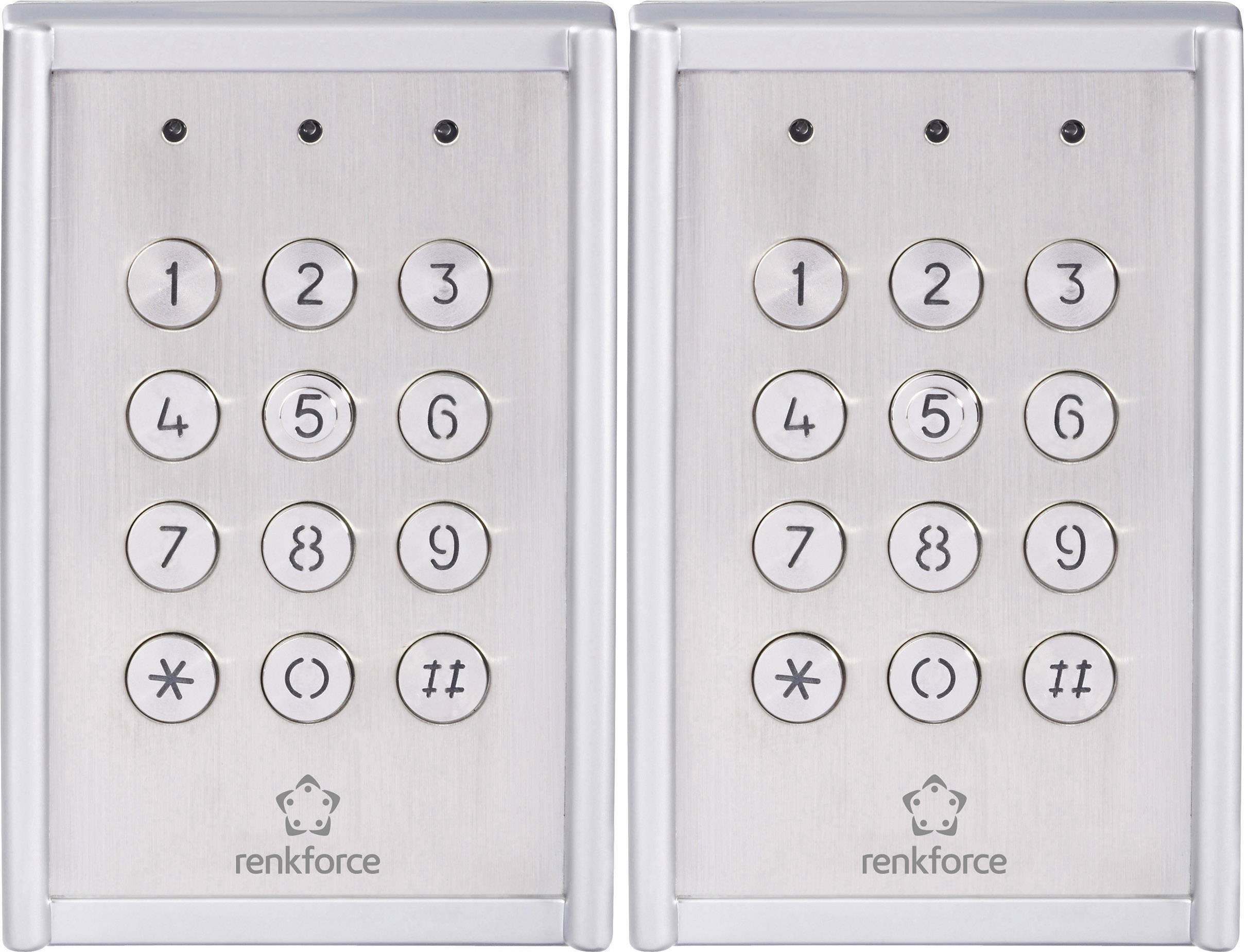 Zamek kodowy Renkforce RF-3422560 nadtynkowy IP65 z podświetlaną klawiaturą - obrazek 1