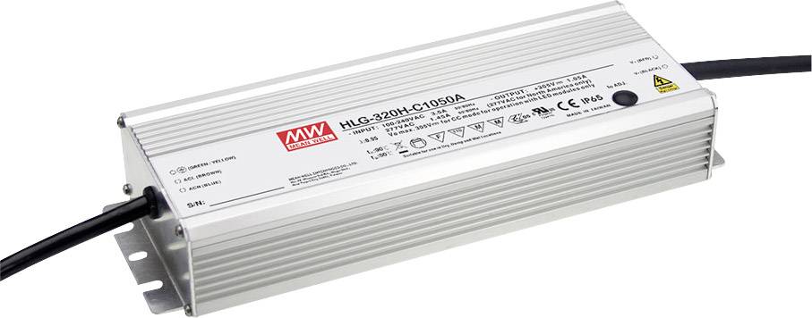 MEAN WELL HLG-320H-C700A Sterownik LED Stałonaprądowy 299.6 W 350 - 700 mA 214 - 428 V/DC Regulowany, Zabezpieczenie prz - obrazek 1