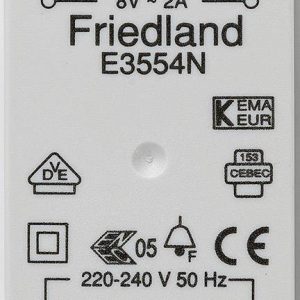 Honeywell E3554N Transformator dzwonkowy 8 V/AC 2 A Honeywell E3554N Transformator dzwonkowy 8 V/AC 2 A
