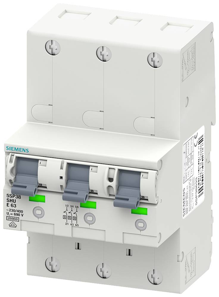 Siemens 5SP38353 5SP3835-3 Wyłącznik główny bezpieczeństwa 35 A 230 V, 400 V - obrazek 1