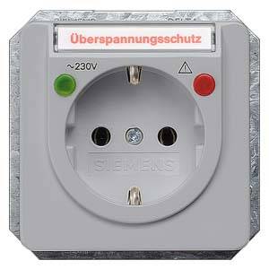 Siemens Osprzęt elektroinstalacyjny Płytka przycisku Ochrona przeciwprzepięciowa srebrny 5UB1460 1 szt. - obrazek 1