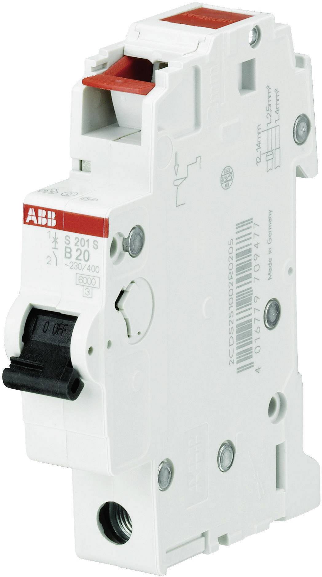 Wyłącznik instalacyjny ABB 2CDS251002R0204, C / 6 kA - obrazek 1