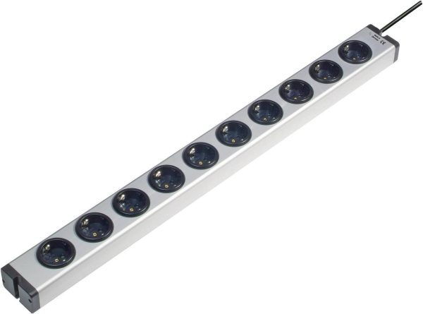 Listwa zasilająca Ehmann VARIO LINEA 0600×00102031, złącze bezpieczne, Ilość gniazdek: 10