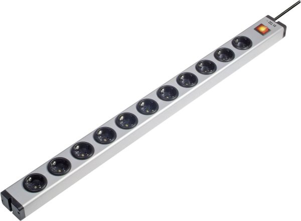 Listwa zasilająca z wyłącznikiem Ehmann VARIO LINEA 0601×00112031, złącze bezpieczne, Ilość gniazdek: 11