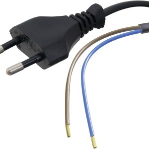 Kabel zasilający HAWA 1008202 Euro 1,5 m, czarny H03VVH2 -F 2 x 0,75 mm Kabel zasilający HAWA 1008202 Euro 1,5 m, czarny H03VVH2 -F 2 x 0,75 mm