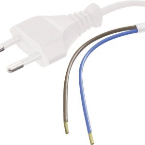 Kabel zasilający HAWA 1008204 Euro 2 m, biały, H03VVH2 -F 2 x 0,75 mm Kabel zasilający HAWA 1008204 Euro 2 m, biały, H03VVH2 -F 2 x 0,75 mm