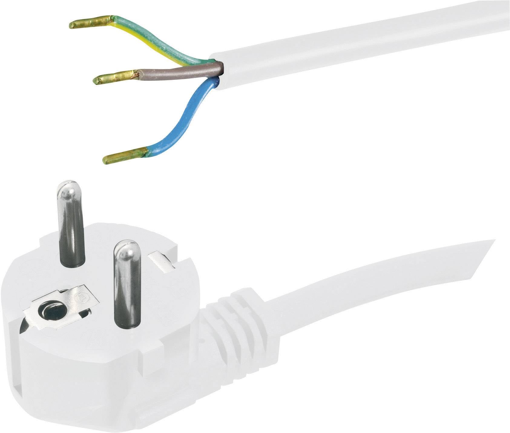 Kabel zasilający HAWA 1008209, H05VV- F 3G0 0,75 mm, 250 V, 6A, 1,5 m, biały - obrazek 1