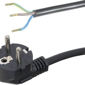 Kabel zasilający HAWA 1008219, H05VV- F 3G1 1 mm, 250 V, 10A, 2 m, czarny Kabel zasilający HAWA 1008219, H05VV- F 3G1 1 mm, 250 V, 10A, 2 m, czarny