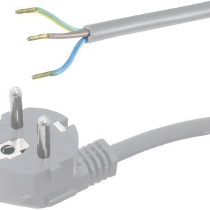 Kabel zasilający HAWA 1008220, H05VV- F 3G1 1 mm, 250 V, 10A, 2 m, szary Kabel zasilający HAWA 1008220, H05VV- F 3G1 1 mm, 250 V, 10A, 2 m, szary