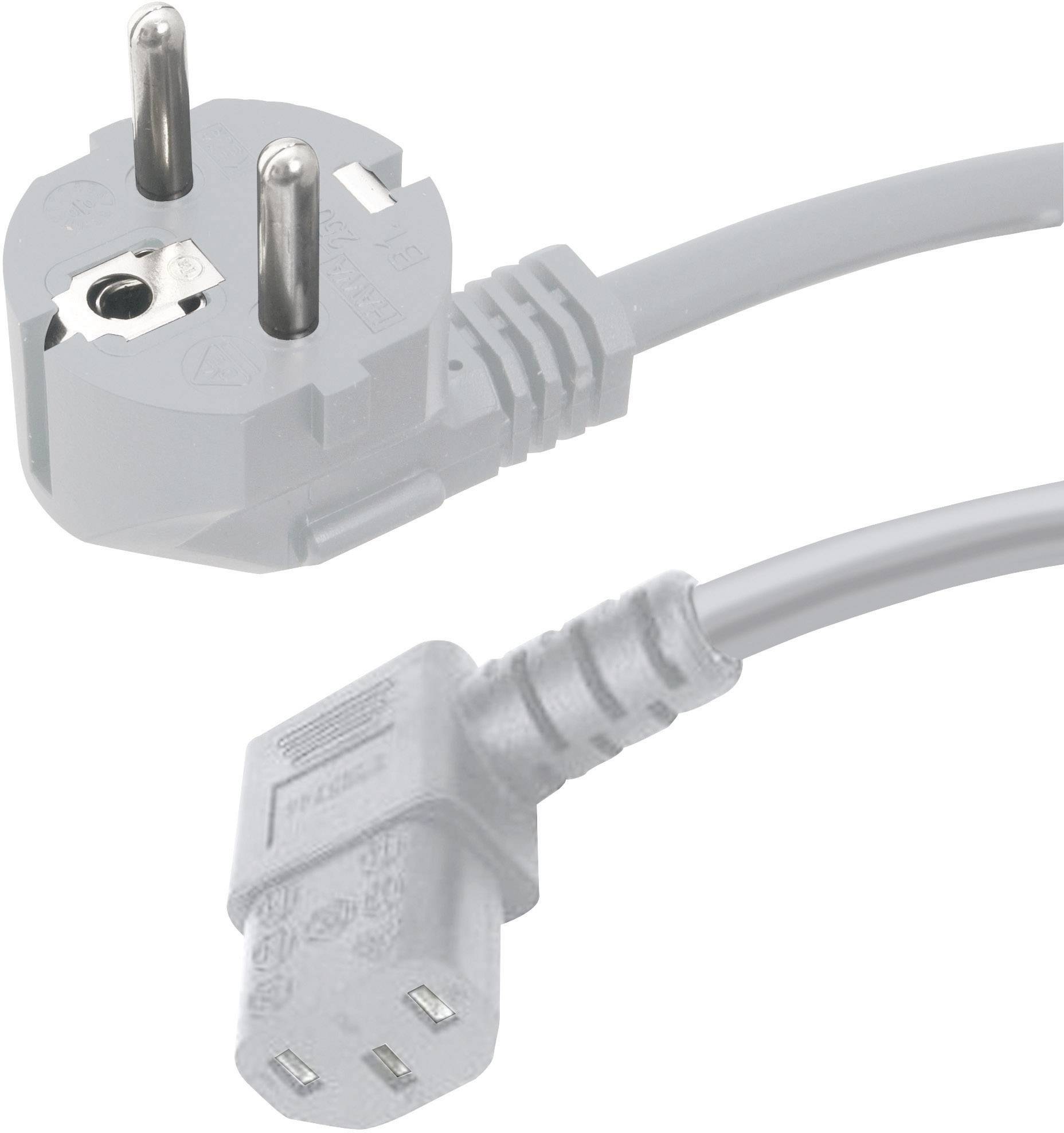 Kabel zasilający HAWA 1008239, H05VV- F 3G1 , 0, 250 V, 2,5 m, wtyczka IEC 10 - obrazek 1