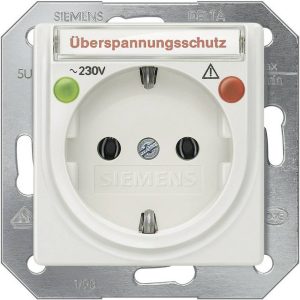 Siemens Osprzęt elektroinstalacyjny Płytka przycisku Gniazdo z uziemieniem Delta biały 5UB1564 1 szt. Siemens Osprzęt elektroinstalacyjny Płytka przycisku Gniazdo z uziemieniem Delta biały 5UB1564 1 szt.