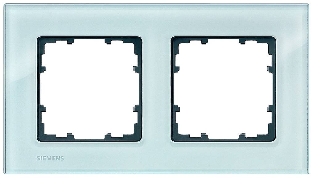 Siemens Osprzęt elektroinstalacyjny 2 x Ramka Delta szkło gładzone 5TG1202 1 szt. - obrazek 1