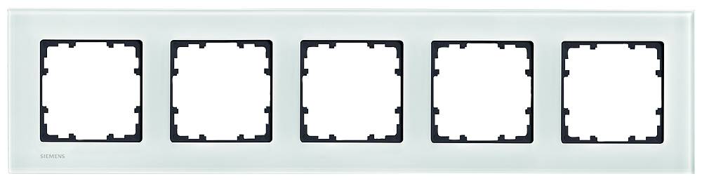 Siemens Osprzęt elektroinstalacyjny 5 x Ramka Delta szkło gładzone 5TG1205 1 szt. - obrazek 1