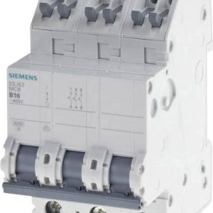 Wyłączniki nadmiarowo-prądowy Siemens C16 A, 3-pin ze złącz przyłączeniowym Wyłączniki nadmiarowo-prądowy Siemens C16 A, 3-pin ze złącz przyłączeniowym